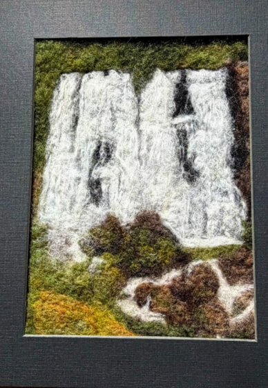 2D Felted Waterfall Picture Workshop