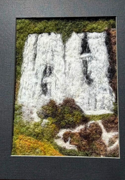 2D Felted Waterfall Picture Workshop