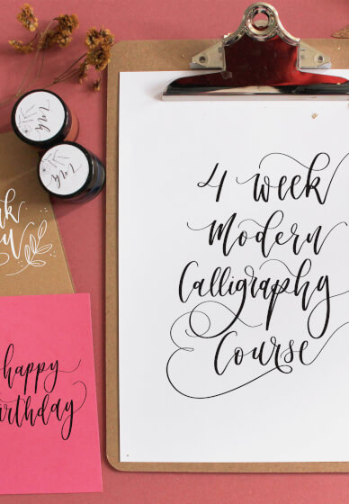 4 Week Dip Pen Modern Calligraphy Course