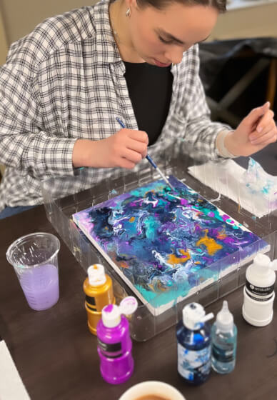Abstract Acrylic Paint Pouring Workshop