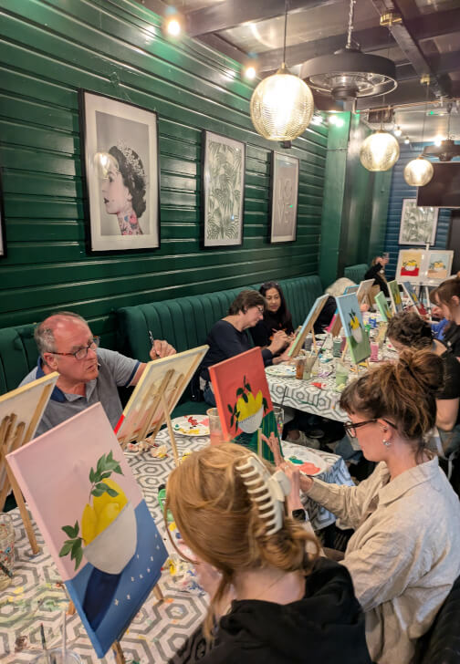 Acrylic Sip and Paint Class: Crouch End, London