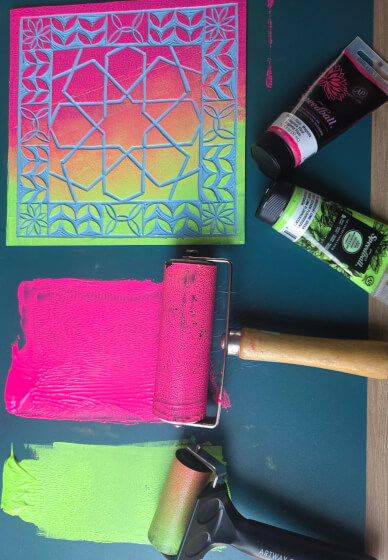 Arabesque Inspired Relief Printing Workshop