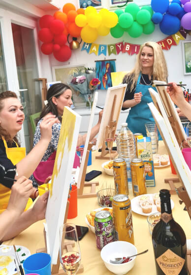 Art and Wine Workshop Party