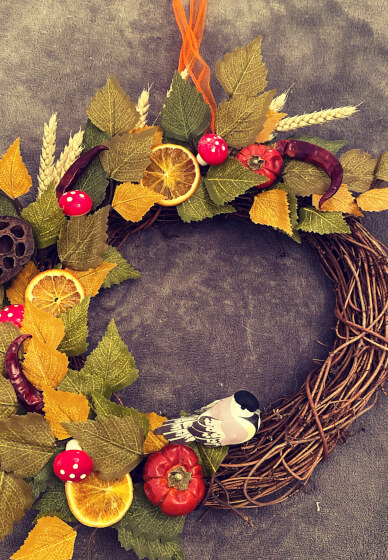 Autumn Wreath Workshop with Bubbly