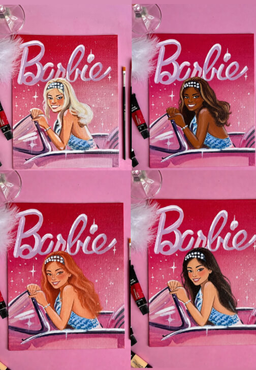Barbie-Themed Pink Painting Party