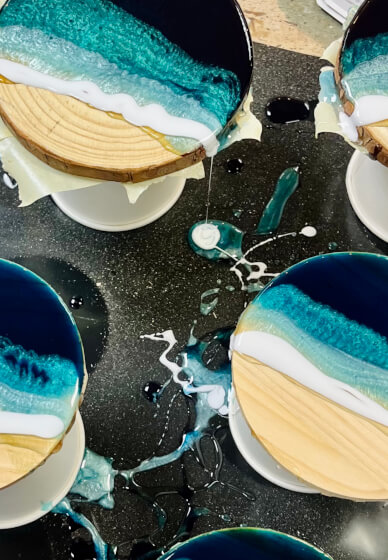 Beginner Epoxy Resin Workshop: Seascape Coasters