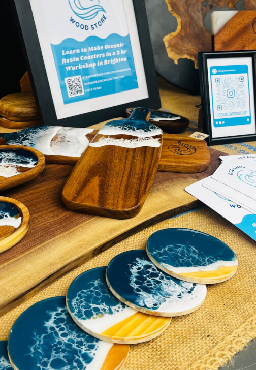 Beginner Epoxy Resin Workshop: Seascape Coasters