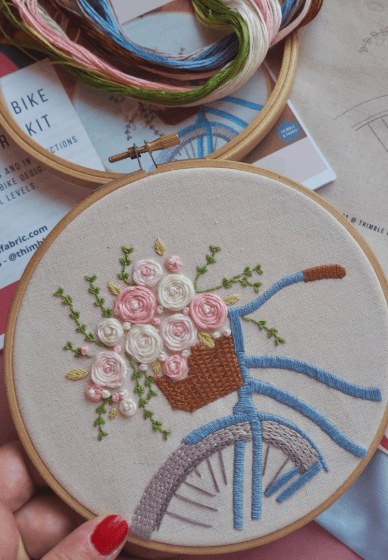 Bike Embroidery Craft Kit