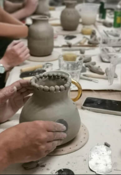 Bud Vase Hand Building Pottery Workshop