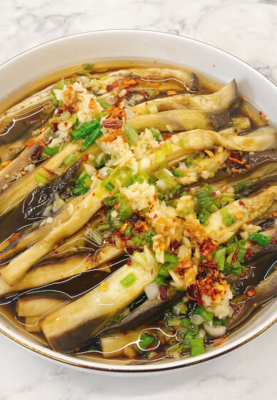 Budget Friendly Cooking - Steamed Aubergine