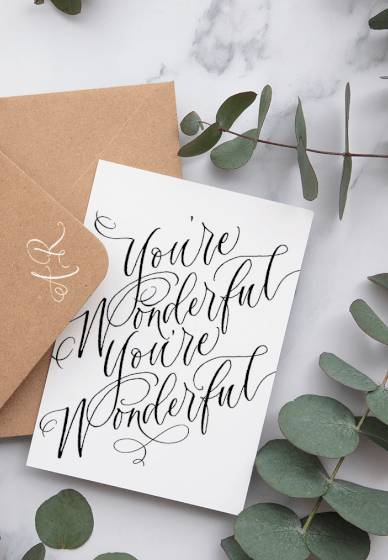 Calligraphic Card Making 3 Week Course