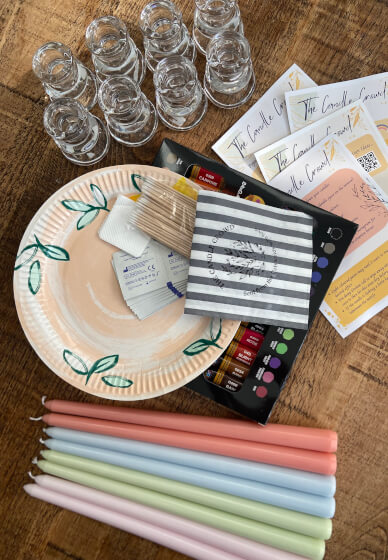 Candle Painting Party Kit - with Candleholders