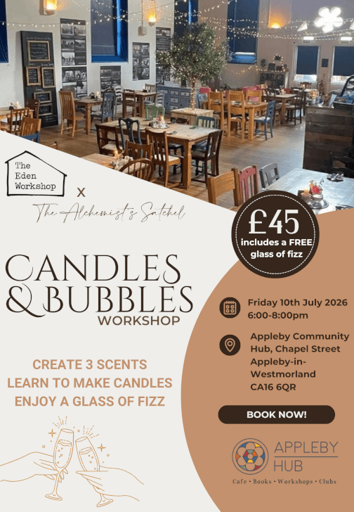 Candles and Bubbles Workshop: Candle Making and Fizz at Appleby Hub