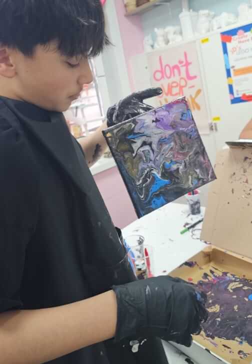 Canvas Paint Pouring Fluid Art Workshop