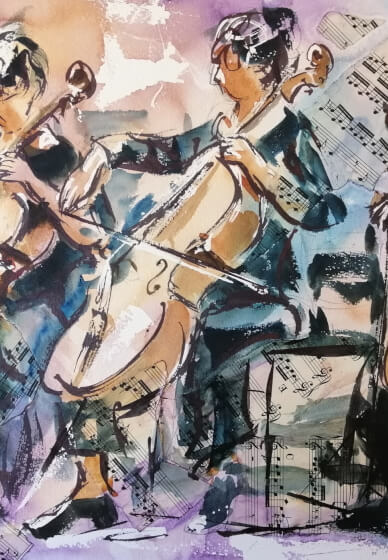 Cello Mixed Media and Collage Workshop
