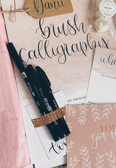 Christmas Brush Lettering Calligraphy Class