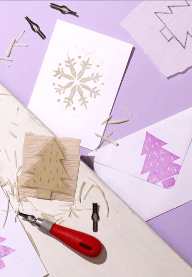 Christmas Card Lino Printing Workshop