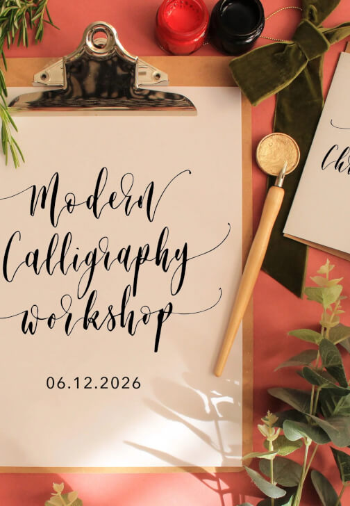 Christmas Cards - Beginners Dip Pen Calligraphy Workshop