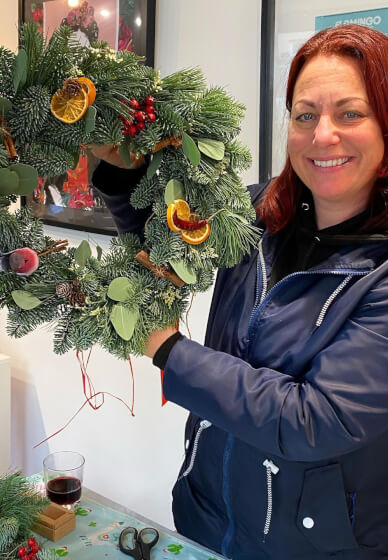 Christmas Wreath Workshop with Mulled Wine