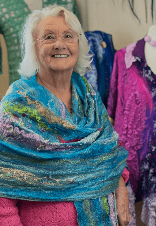 Cobweb Shawl Wet Felting Class