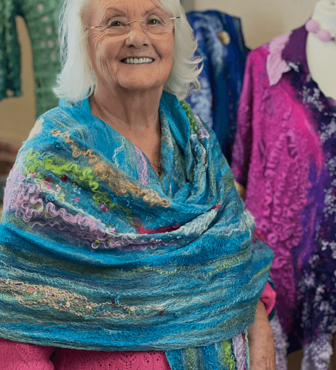 Cobweb Shawl Wet Felting Class