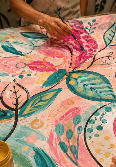 Collaborative Abstract Painting Workshop