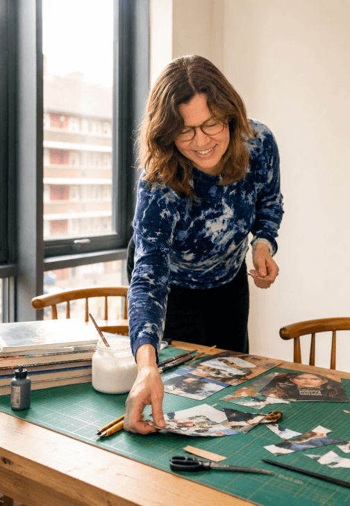 Collage Workshop in an Artist's Studio