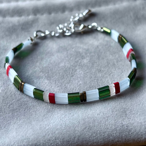 Colourful Japanese Tila Bead Bracelet Workshop Leighton Buzzard