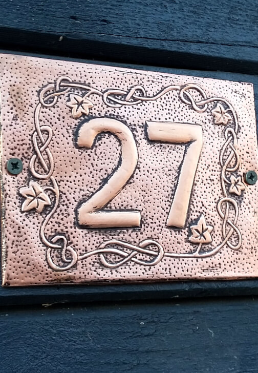 Copper Embossed House Number Plaque Workshop