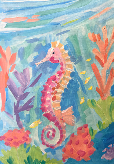 Coral Dreams Paint and Sip Experience