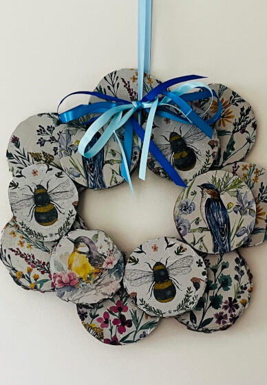 Decoupage Log Slice Wall Hanging Workshop with Afternoon Tea