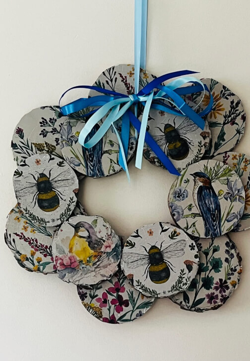 Decoupage Log Slice Wall Hanging Workshop with Afternoon Tea