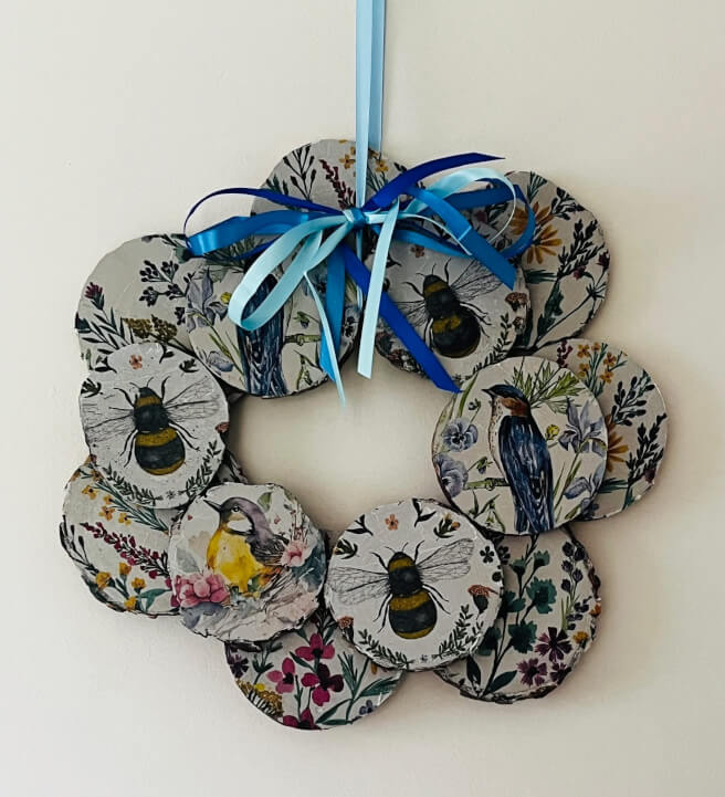 Decoupage Log Slice Wall Hanging Workshop with Afternoon Tea