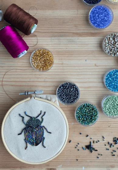 Creative Beadwork Embroidery Workshop: Beaded Bugs