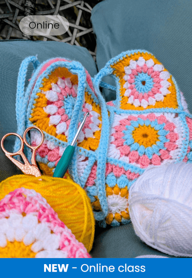 Crochet Class Sunflower Bag 2 Week Course