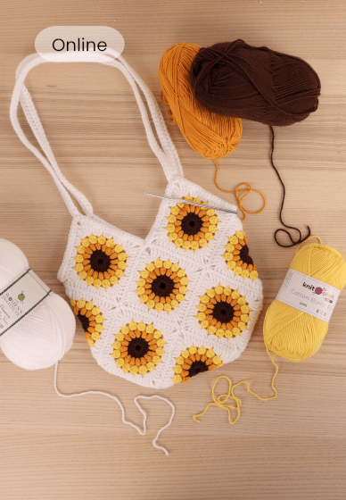 Crochet Class Sunflower Bag 2 Week Course