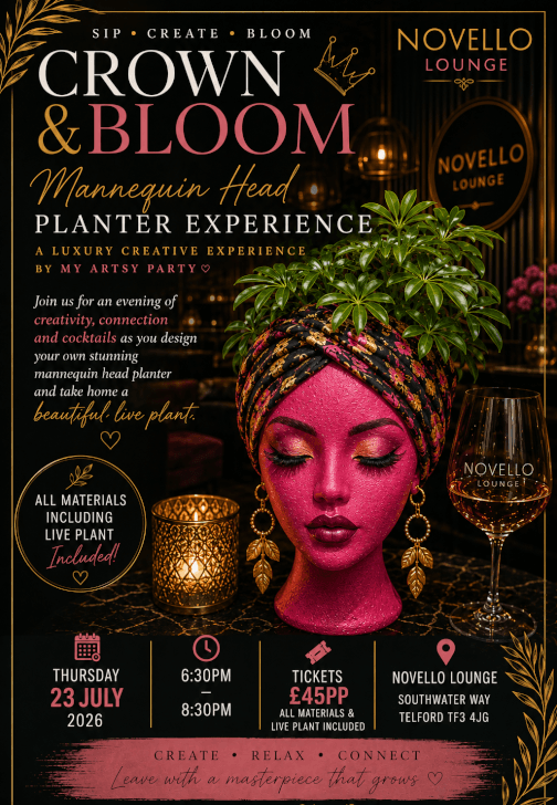 Crown and Bloom: Paint Your Own Mannequin Head Experience