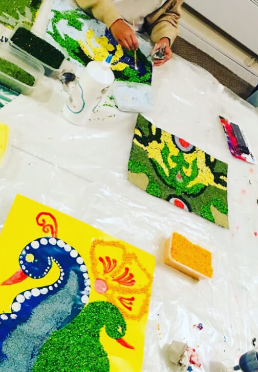 Diwali Eco Rangoli Workshop Team Building / Corporate Away Days