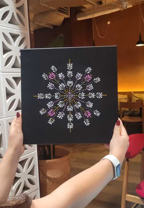 Dot Mandala on Black Workshop
