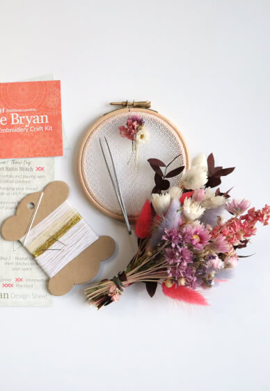 Dried Flower Embroidery Craft Kit