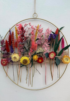 Dried Flower Hoop Wreath Workshop