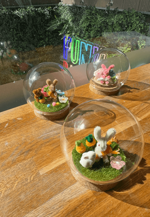 Easter Twist Stick Mini Bunny Terrarium DIY with FREE Matcha