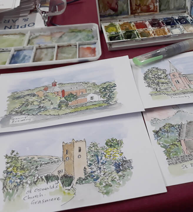 Easy Holiday Watercolour Painting Class