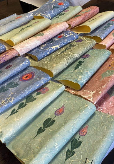 Ebru PaperMarbling Class - the Journey of Flowers on Water