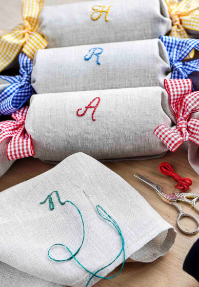 Eco-Friendly Embroidered Christmas Crackers Class