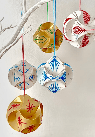 Embroidered Paper Bauble Workshop