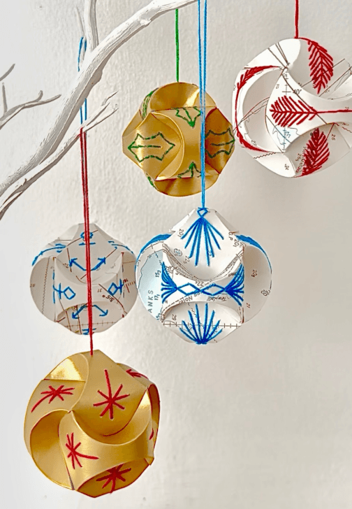 Embroidered Paper Bauble Workshop