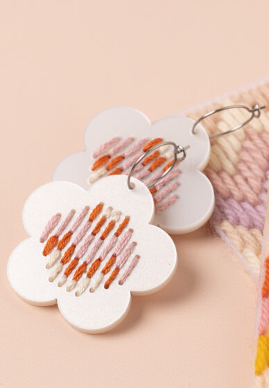 Embroidery Earrings Craft Kit