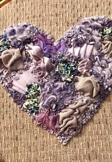 Fabric Heart Textile Art Class
