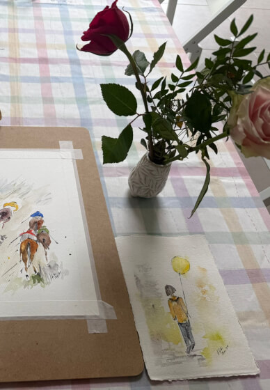 Father's Day Watercolour and Indian Bites Experience